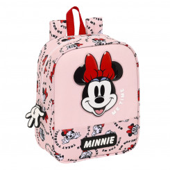 Child bag Minnie Mouse Me time Pink (22 x 27 x 10 cm)
