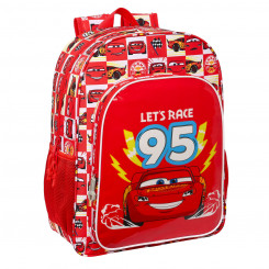 School Bag Cars Let's race Red White (33 x 42 x 14 cm)