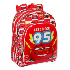 Child bag Cars Let's race Red White (27 x 33 x 10 cm)