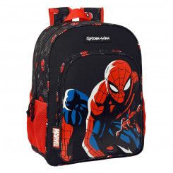 Koolikott Spiderman Hero Black (33 x 42 x 14 cm)