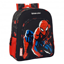 Koolikott Spiderman Hero Black (32 x 38 x 12 cm)