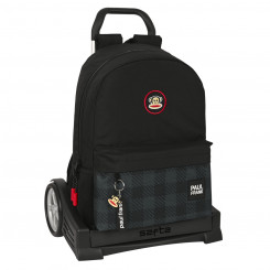 Школьный рюкзак на колесах Paul Frank Campers Черный (30 x 46 x 14 см)