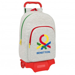 Школьный рюкзак на колесах Benetton Pop Grey (30 x 46 x 14 см)
