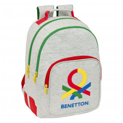 School Bag Benetton Pop Grey (32 x 42 x 15 cm)