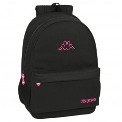 School Bag Kappa Black and pink Black (30 x 46 x 14 cm)