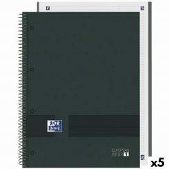 Notebook Oxford European Book Write&Erase Black A4 80 Sheets 5 Units