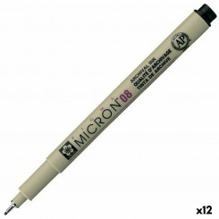 felt-tip pens Talens Sakura Pigma Micron 08 Black 12 Units