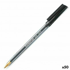 Ручка Staedtler Stick 430 черная, 50 шт.