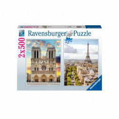 Pusle Ravensburger Paris & Notre Dame 2 x 500 tükki