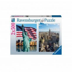 Puzzle Ravensburger Skyscraper & Liberty 2 x 500 Pieces