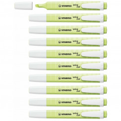 Флуоресцентный маркер Stabilo Swing Cool, зеленый лайм (10)