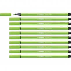 фломастеры Stabilo Pen 68 Fluorescent Green 10шт.