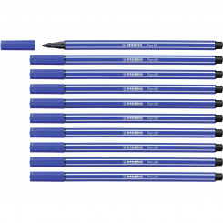 felt-tip pens Stabilo Pen 68 Navy Blue 10Units