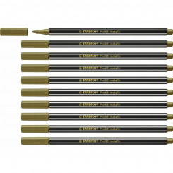фломастеры Stabilo Pen 68 металлик Golden 10шт.