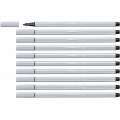 фломастеры Stabilo Pen 68 Светло-серый 10шт.