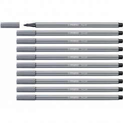 felt-tip pens Stabilo Pen 68 Dark grey 10Units