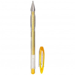 Liquid ink ballpoint pen Uni-Ball Sparkling UM-120SP Golden 12 Units