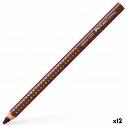 Colouring pencils Faber-Castell Brown (12 Units)