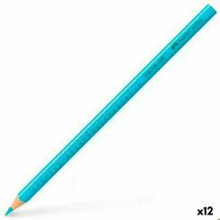 Colouring pencils Faber-Castell Colour Grip Turquoise (12 Units)