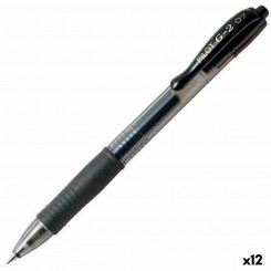 Gel pen Pilot G-2 07 Black Ball 0,4 mm (12 Units)