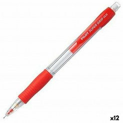 Pencil Lead Holder Pilot Super Grip Red 0,5 mm (12 Units)