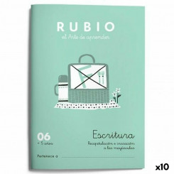 Блокнот для письма и каллиграфии Rubio Nº06, испанский, 20 листов, 10 единиц.