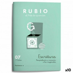Блокнот для письма и каллиграфии Rubio Nº07, испанский, 20 листов, 10 единиц.
