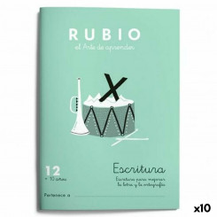 Блокнот для письма и каллиграфии Rubio Nº12, испанский, 20 листов, 10 единиц.