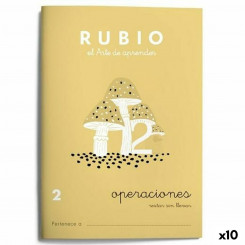 Тетрадь по математике Rubio Nº2, испанский, 20 листов, 10 единиц.