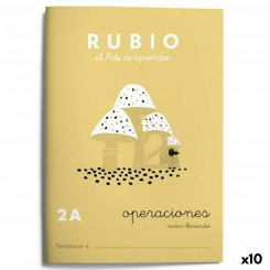 Тетрадь по математике Rubio Nº2A, испанский, 20 листов, 10 единиц.