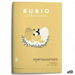 Тетрадь по математике Rubio Nº3, испанский, 20 листов, 10 единиц.
