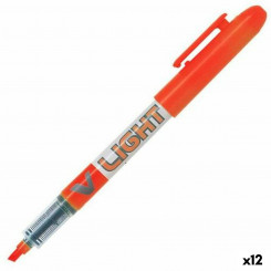 Fluorescent Marker Pilot V Light Orange 12 Units
