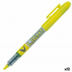 Флуоресцентный маркер Pilot V светло-желтый, 12 шт.