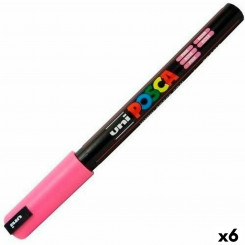 felt-tip pens POSCA PC-1MR Pink 6 Units