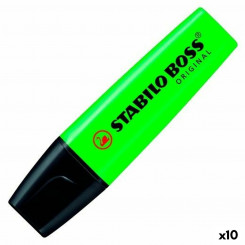 Флуоресцентный маркер Stabilo Boss Green 10шт.