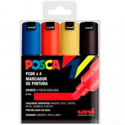Набор маркеров POSCA PC-5M Basic Multicolour 4 шт.