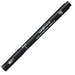 Permanent marker Uni-Ball PINBR-200(S) Paintbrush Dark grey (12 Units)