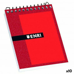 Notepad ENRI Red 4 mm 80 Sheets 1/16" (10Units)
