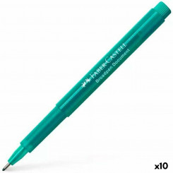 felt-tip pens Faber-Castell Broadpen Document Turquoise 10Units