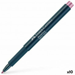 felt-tip pens Faber-Castell Metallics Berry Nice Pink (10Units)