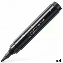 Ручка Faber-Castell Pitt Artist Paintbrush, черная, 4 шт.