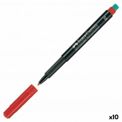 Permanent marker Faber-Castell Multimark 1525 M Red (10Units)