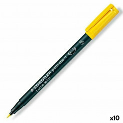 Перманентный маркер Staedtler Lumocolor 313-1 S Желтый (10 шт.)