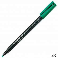 Перманентный маркер Staedtler Lumocolor 313-5 M Зеленый (10 ед.)
