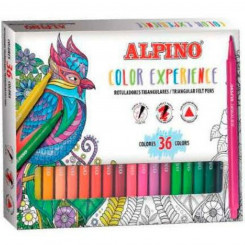 Viltpliiatsite komplekt Alpino Color Experience Multicolour, 36 tükki