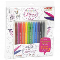 Set of Felt Tip Pens Alpino Dual Artist Multicolour 12 Pieces