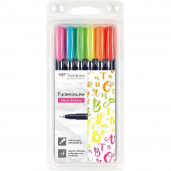 Set of Felt Tip Pens Tombow Fudenosuke Multicolour 6 Pieces