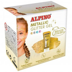 Laste meik Alpino Glitter geel 6 tükki