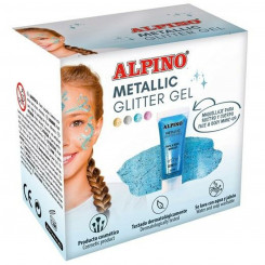 Children's Makeup Alpino Glitter Gel 6 Pieces