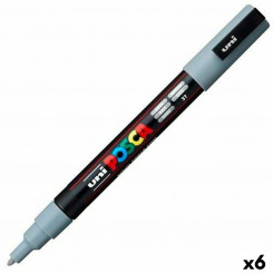 Marker pen/felt-tip pen POSCA PC-3M Grey (6 Units)